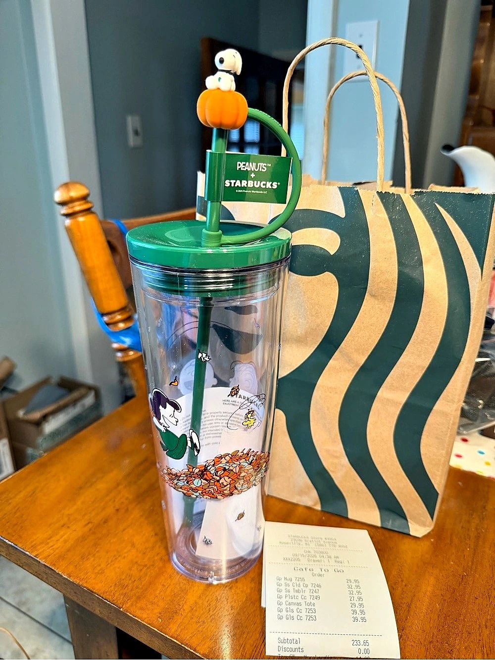 Starbucks Peanuts + Starbucks Great Pumpkin Cold Cup Peanuts + Great Pumpkin